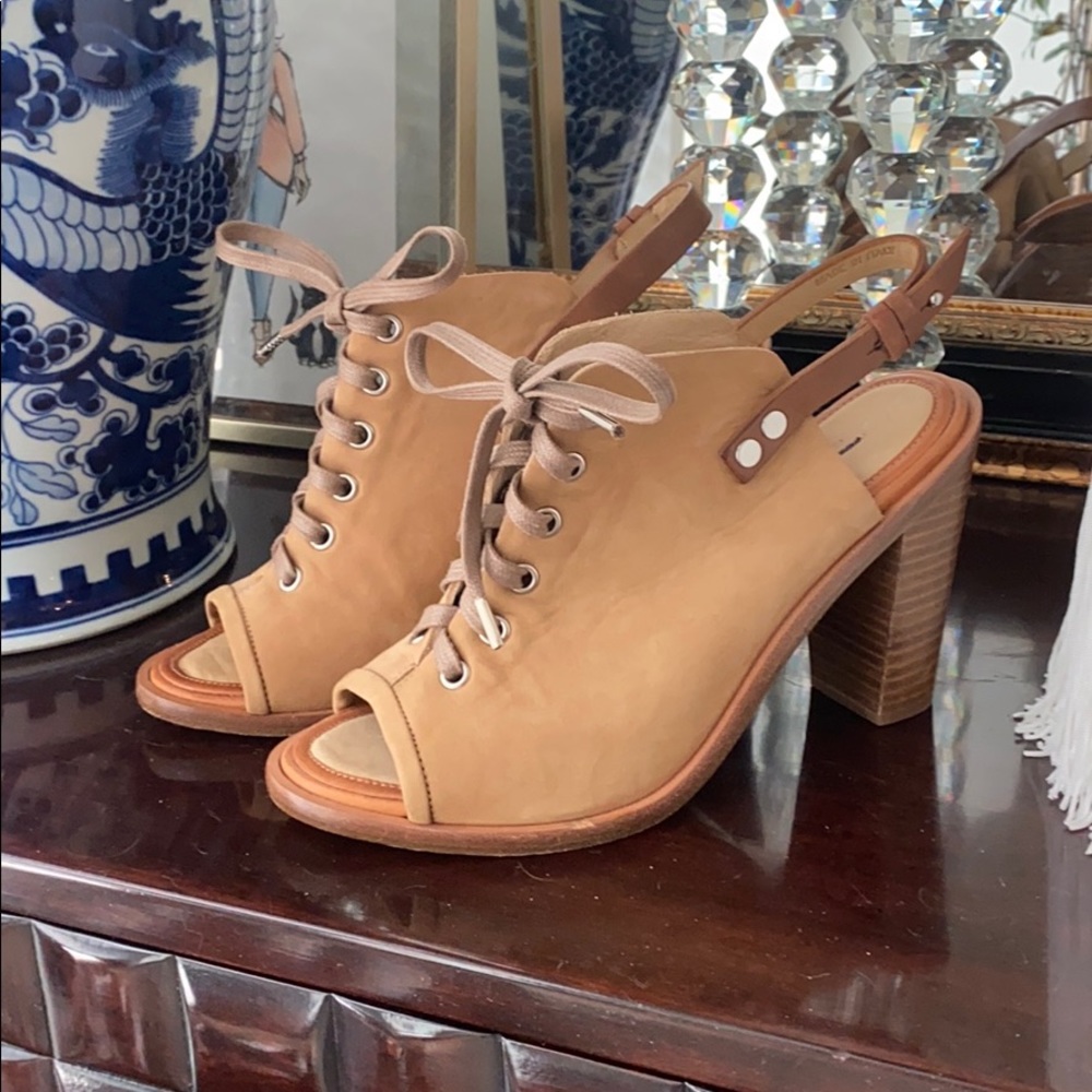 Rag & Bone Lace-Up Peep-toe Booties